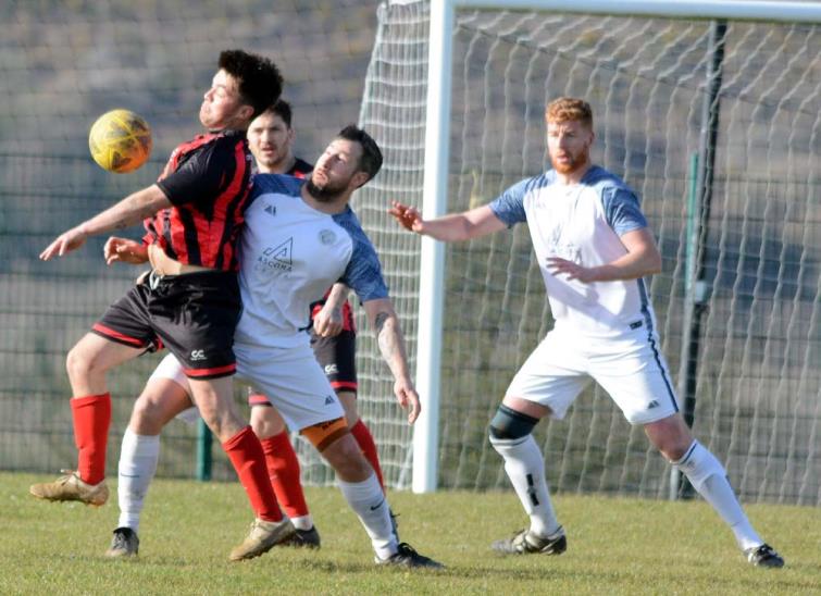 Action between Fishguard Sports against Tenby